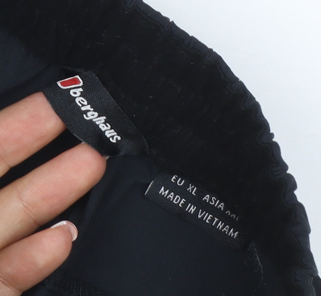 Berghaus Men’s Black XL Waterproof Rain Trousers Elastic Waist Logo