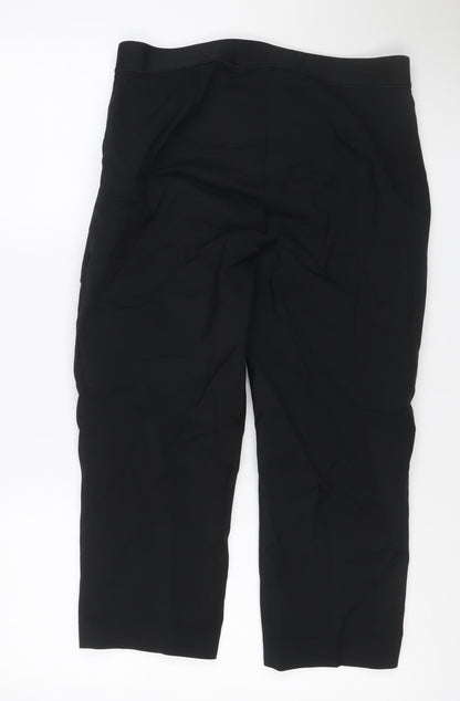 Marks & Spencer Women’s Black Size 14 Straight Leg Smart Trousers
