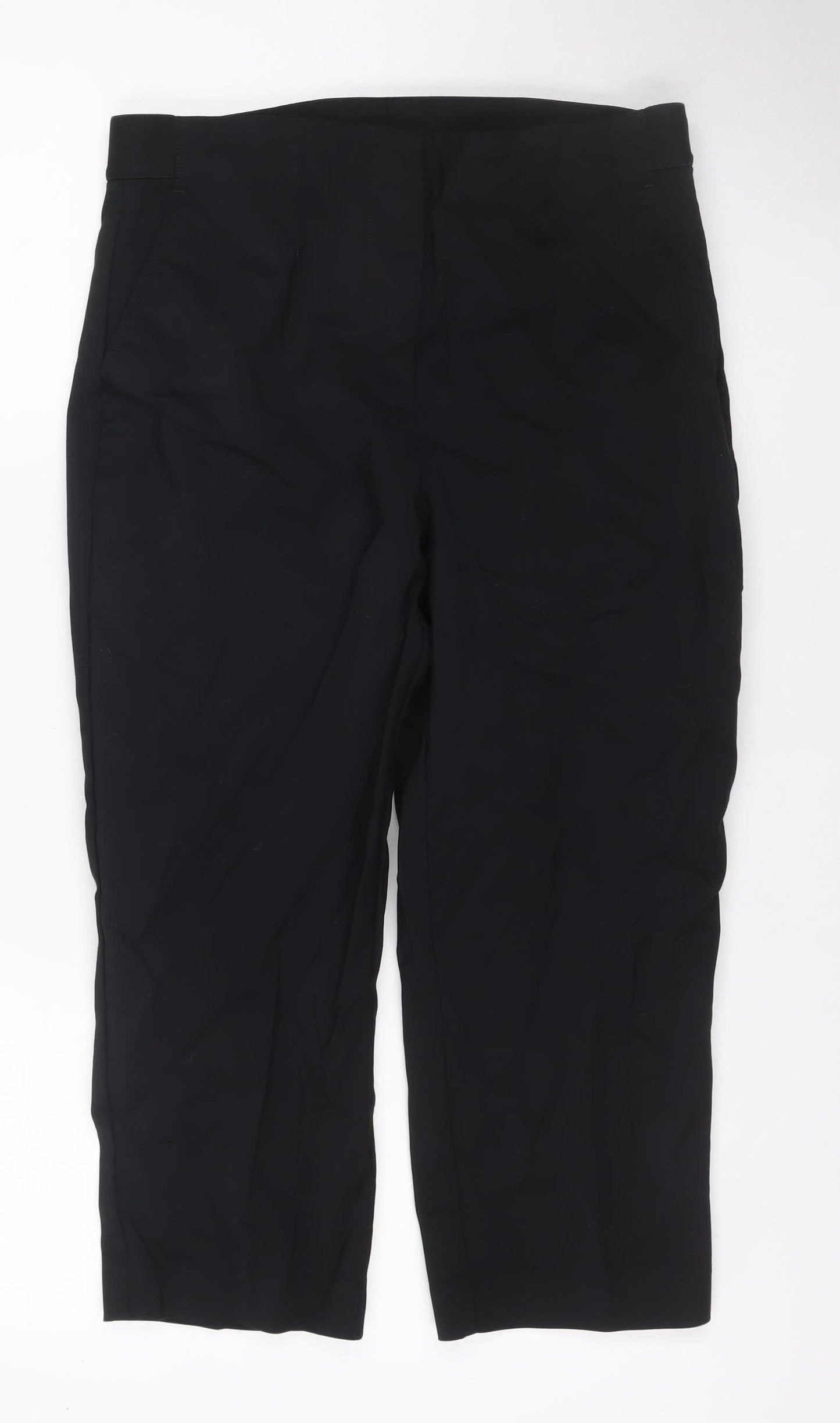 Marks & Spencer Women’s Black Size 14 Straight Leg Smart Trousers