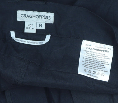 Craghoppers Men’s Black 40in Regular Stretch Outdoor Trousers