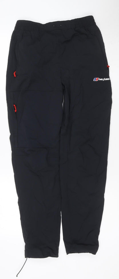 Berghaus Men's Black M Waterproof Rain Trousers Elastic Waist Logo