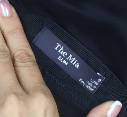 Marks and Spencer Women Black UK 10 Long The Mia Slim Trousers