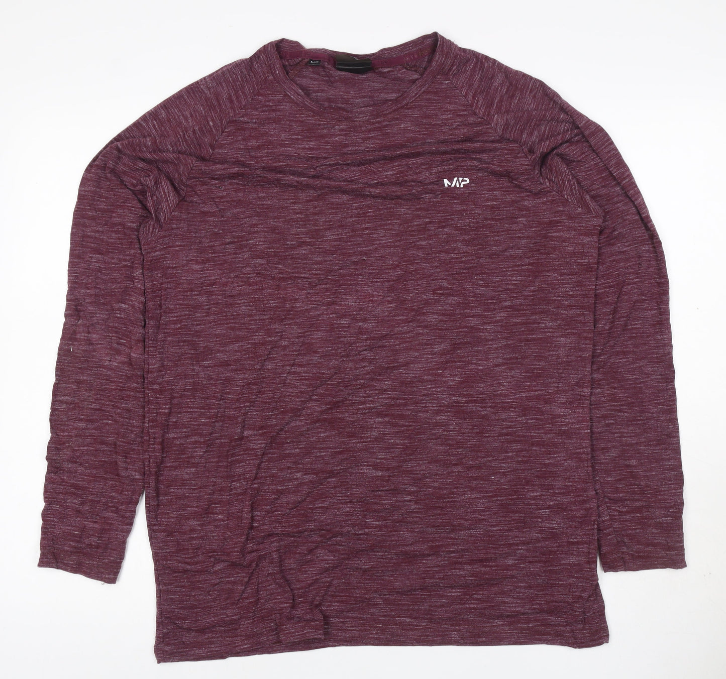 Myprotein Women Purple L Long Sleeve Raglan Gym Training T-Shirt