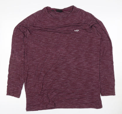 Myprotein Women Purple L Long Sleeve Raglan Gym Training T-Shirt