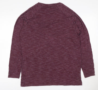 Myprotein Women Purple L Long Sleeve Raglan Gym Training T-Shirt