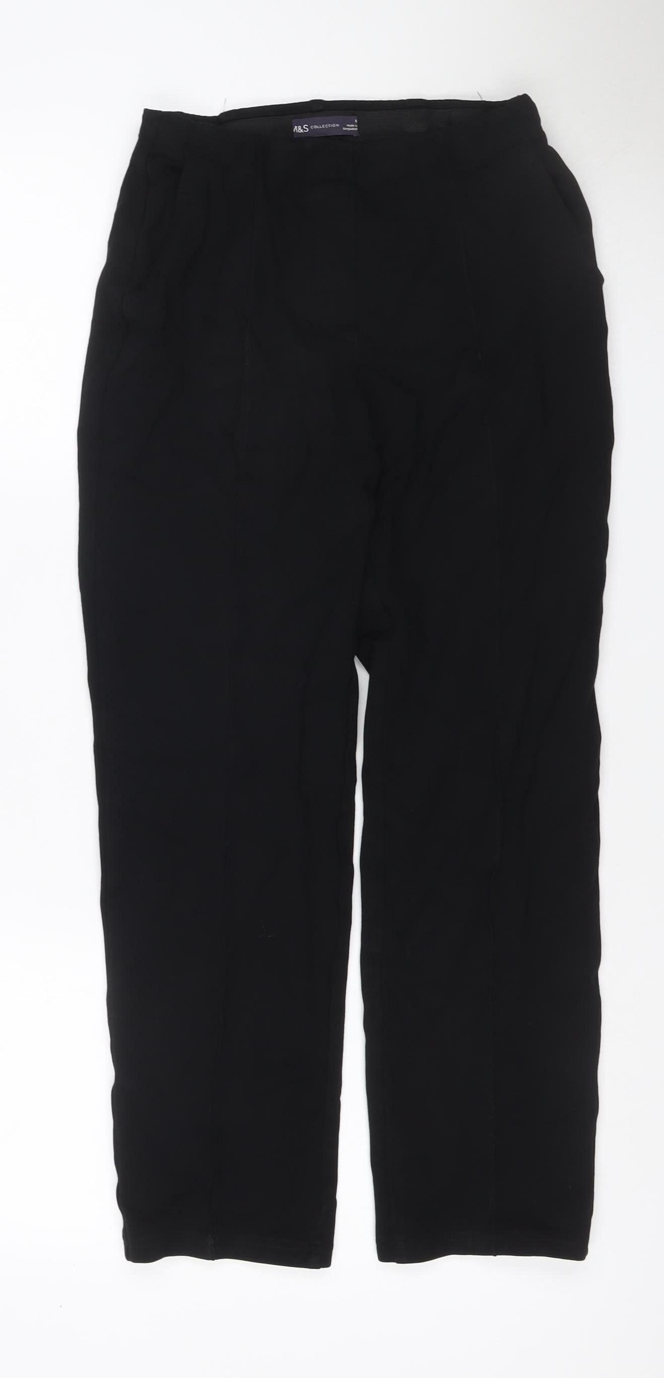 M&S Collection Women’s Black Size 8 Stretch Pull-On Skinny Trousers