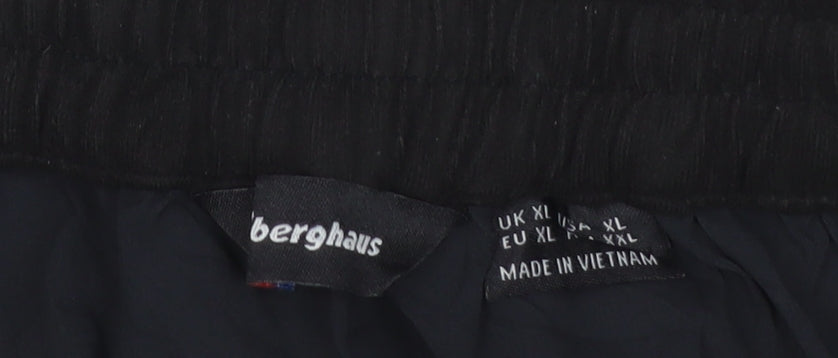 Berghaus Men’s Black XL Stretch Outdoor Trousers Elastic Waist Logo