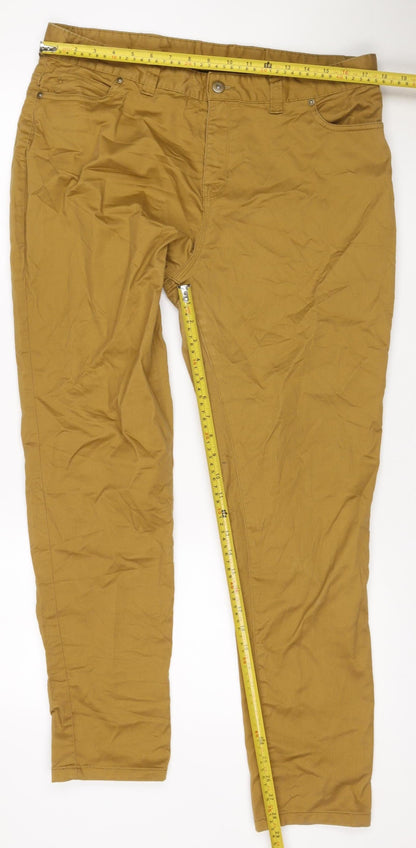 Denim Co. Men’s Brown Khaki Stretch Jeans XL Regular 5 Pocket