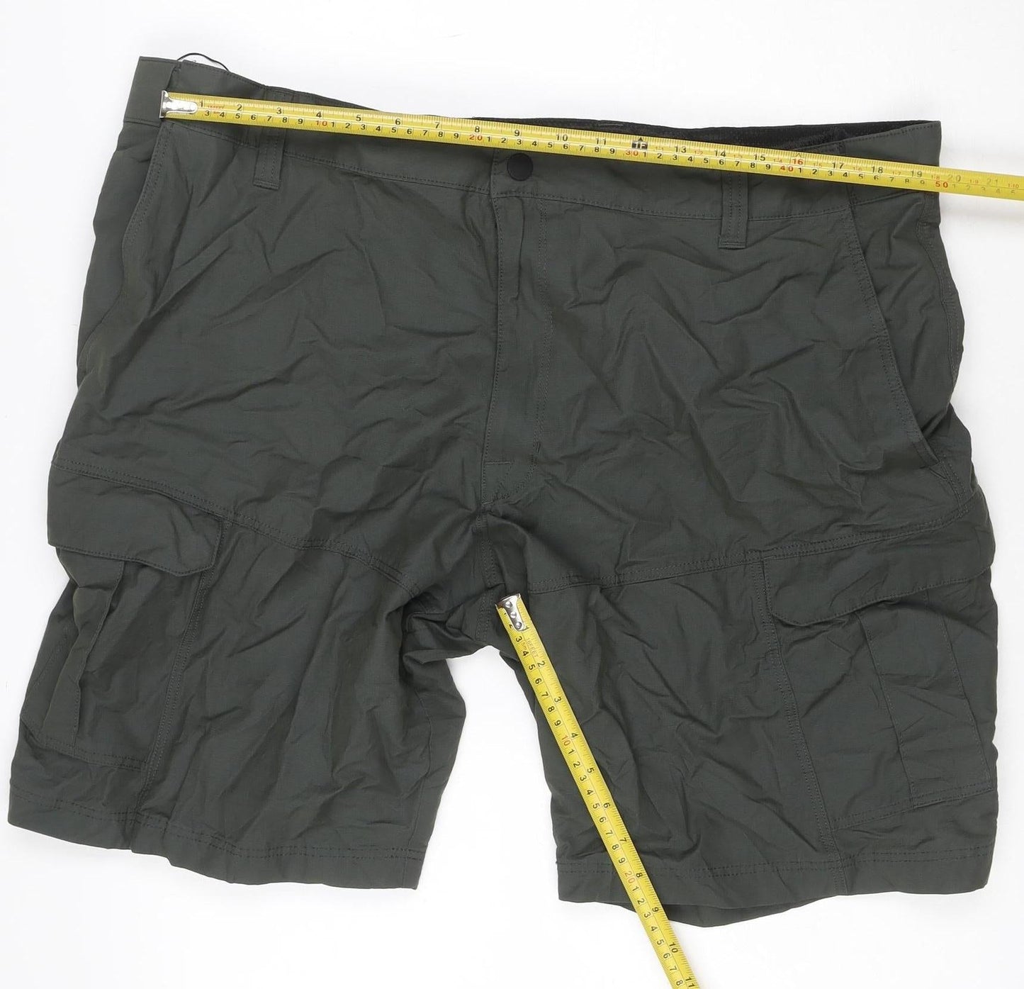 M&S Men’s Olive 44in Cargo Shorts Lightweight Multi Pocket