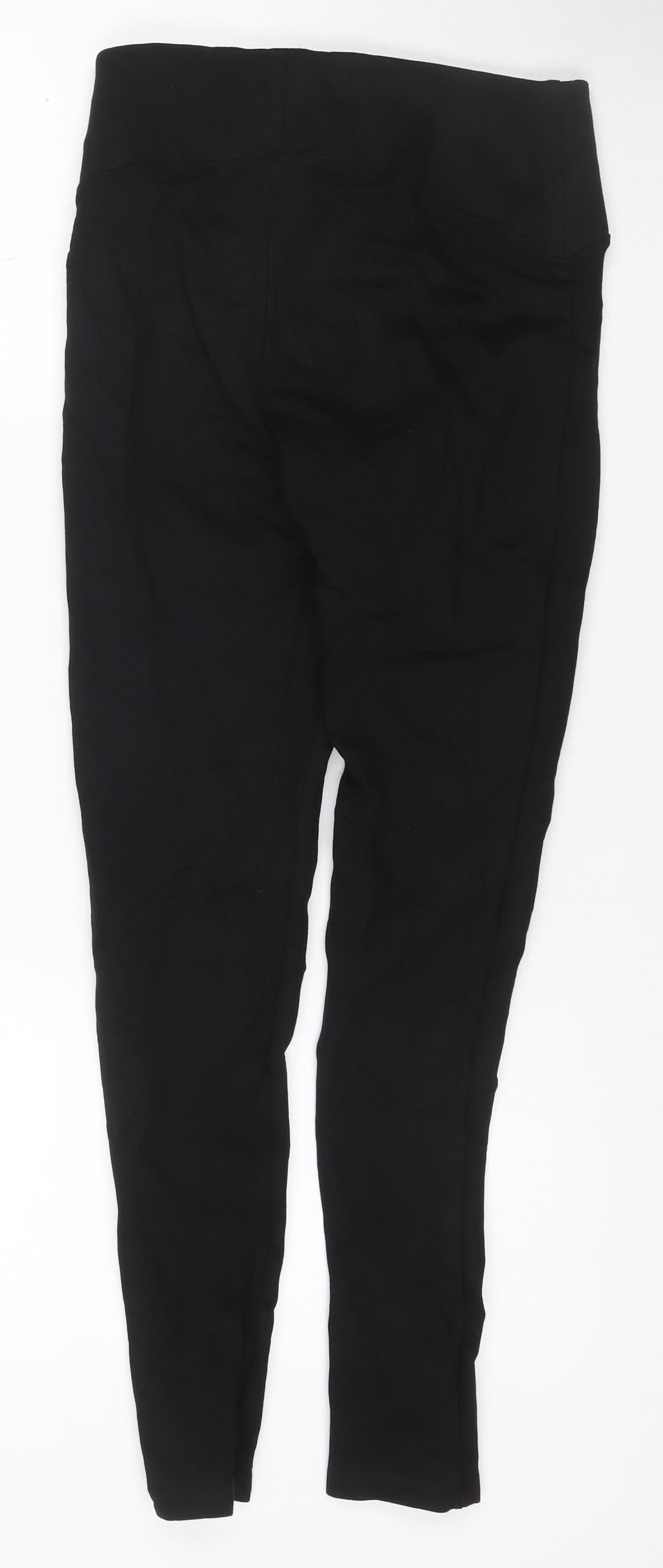 M&S Women’s Black Size 8 Regular Straight Stretch Trousers