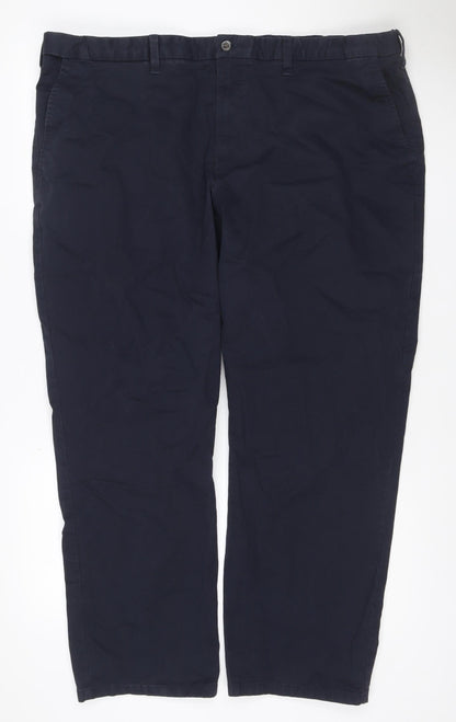 Marks & Spencer Men's Blue 44 Classic Fit Stretch Chino Trousers