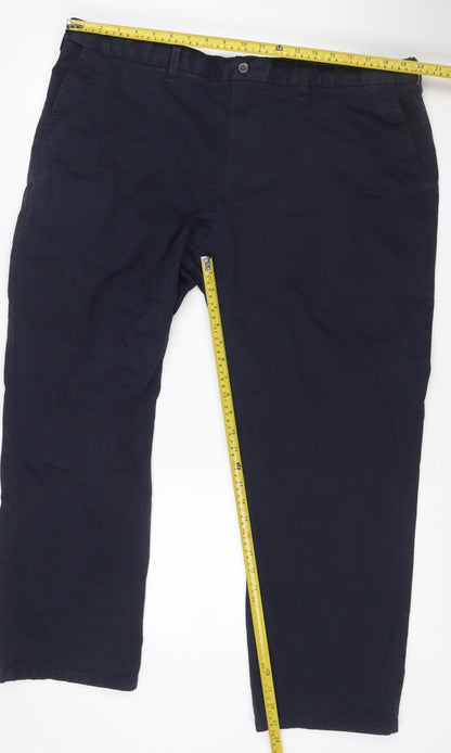 Marks & Spencer Men's Blue 44 Classic Fit Stretch Chino Trousers
