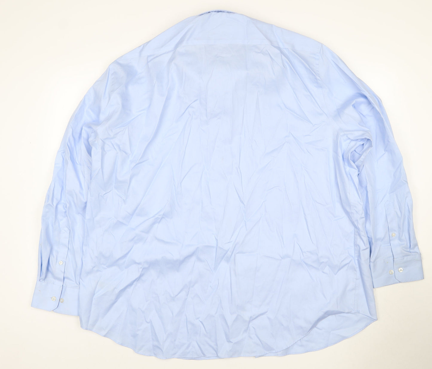 Marks & Spencer Men Blue 19 Regular Fit Non-Iron Cotton Shirt