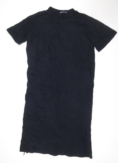 Marks and Spencer Women Black Size 14 Shift Knee Length Dress