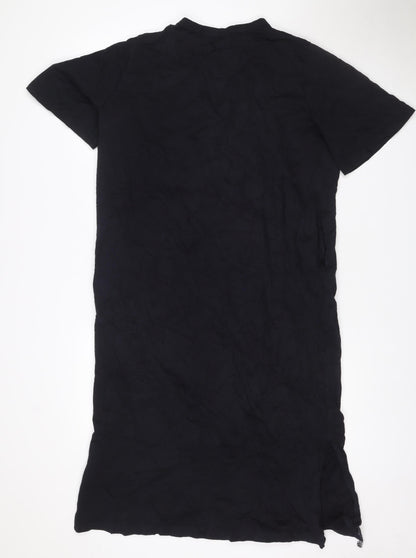 Marks and Spencer Women Black Size 14 Shift Knee Length Dress
