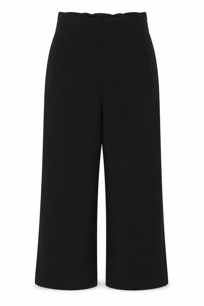 Zara Women’s Black UK 14 High Rise Wide Leg Tailored Trousers