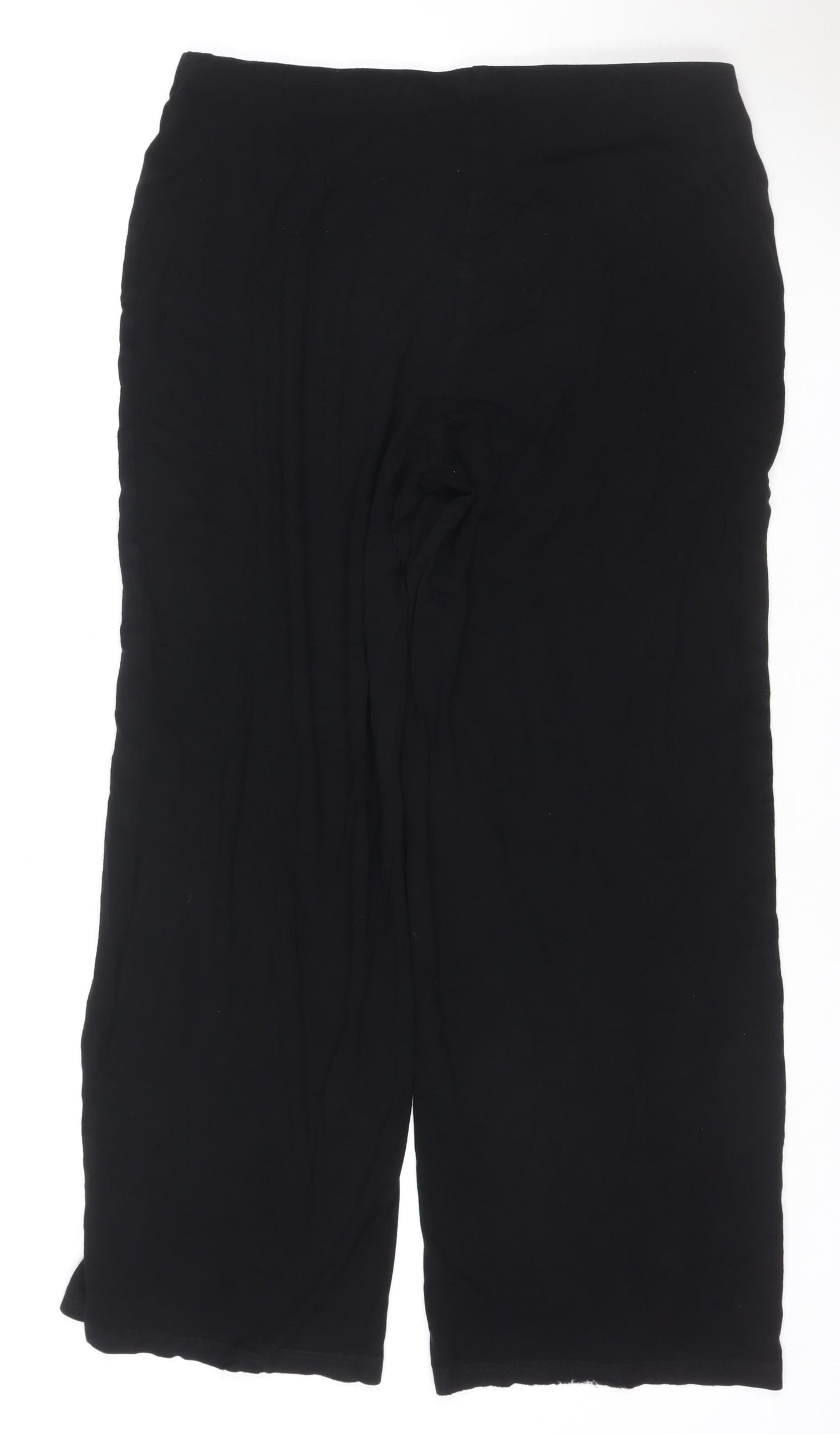 Marks & Spencer Women Black Size 16 Stretch Straight Leg Trousers