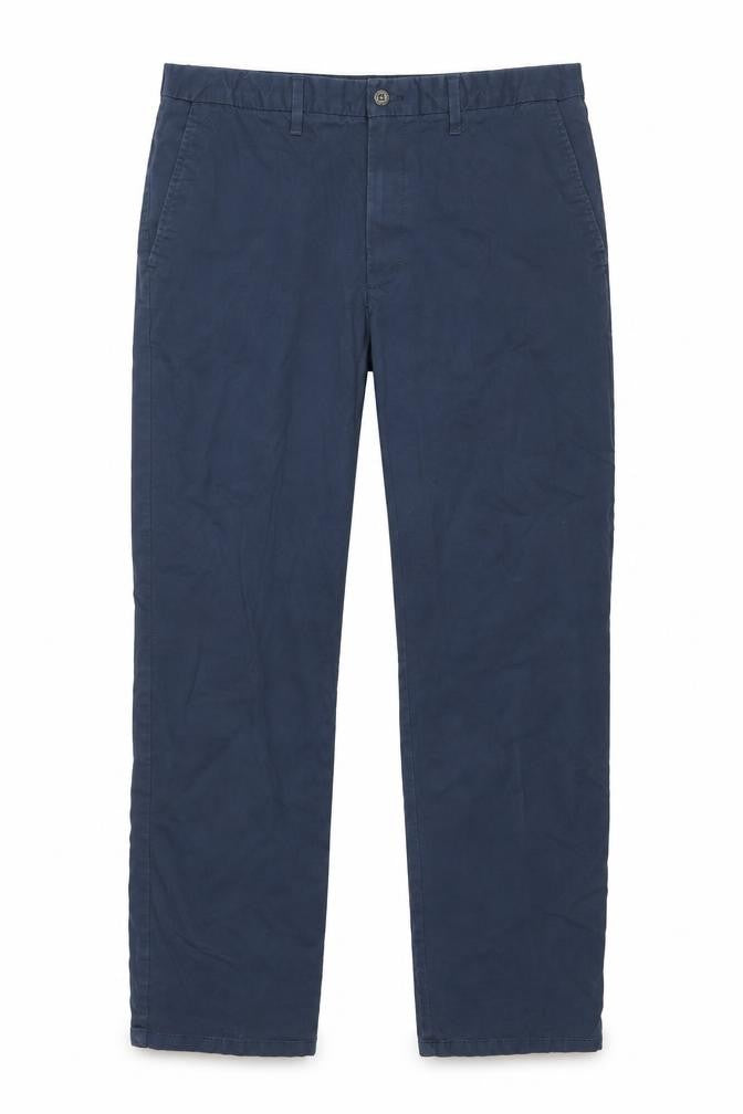 Marks and Spencer Men Blue 40in 31in Regular Straight Chino Trousers