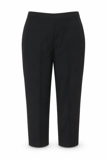 PINNS Women’s Black Size 14 Herringbone Stretch Straight Trousers