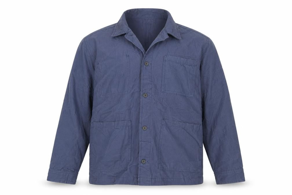 Tu Men’s Blue Cotton Utility Basic Jacket XL 46-48in Button Up
