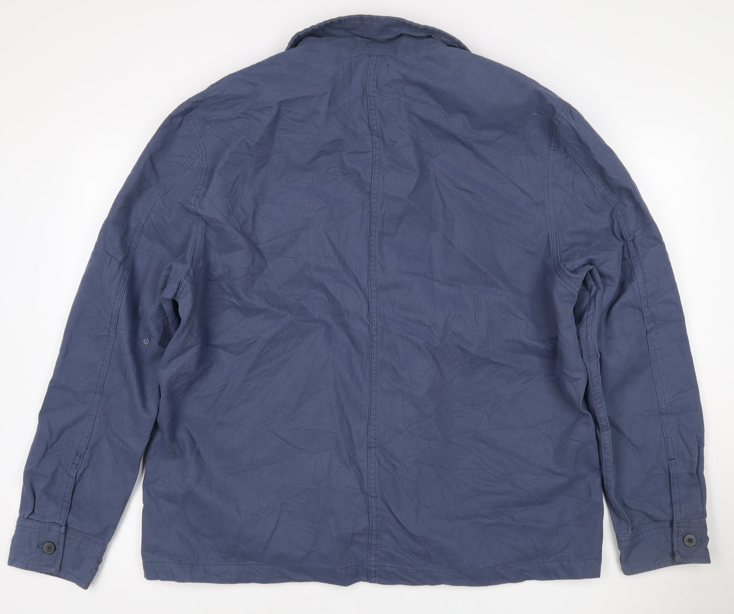 Tu Men’s Blue Cotton Utility Basic Jacket XL 46-48in Button Up