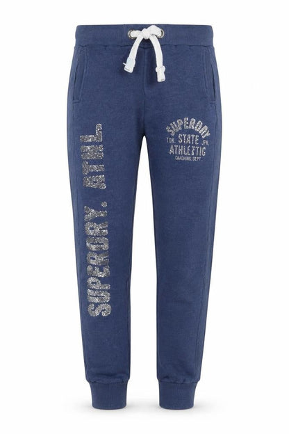Superdry Women’s Blue S Jogger Sweatpants Cotton Blend Drawstring