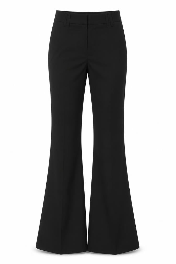 Zara Women’s Black XS Bootcut Smart Trousers Stretch Flat Front