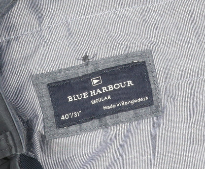 Blue Harbour Men’s Navy 40/31 Regular Cotton Chino Trousers