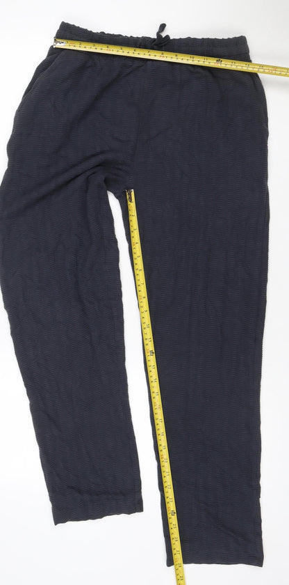 Next Men’s Black M Regular Leg Drawstring Textured Jogger Trousers