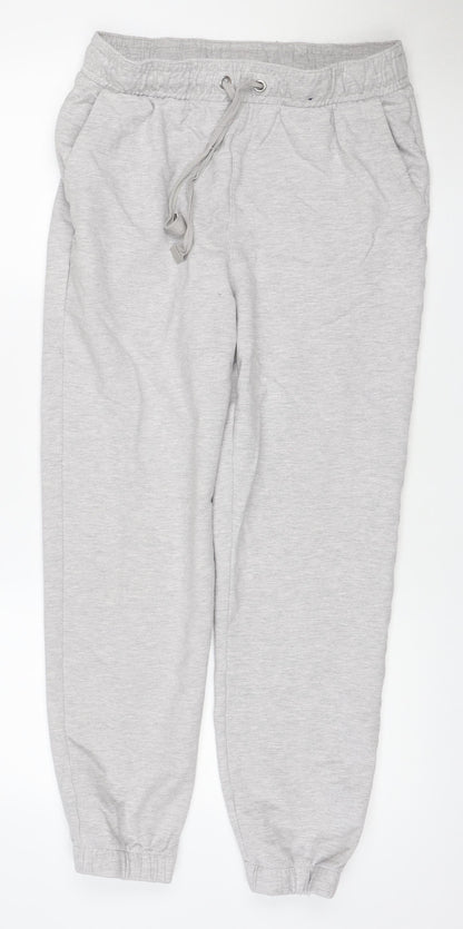 Marks and Spencer Women Grey Size 12 Cotton Jogger Sweatpants