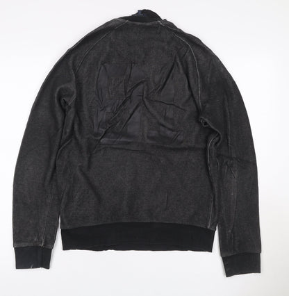 Armani Jeans Men’s Black S Pullover Crew Neck Logo Sweatshirt