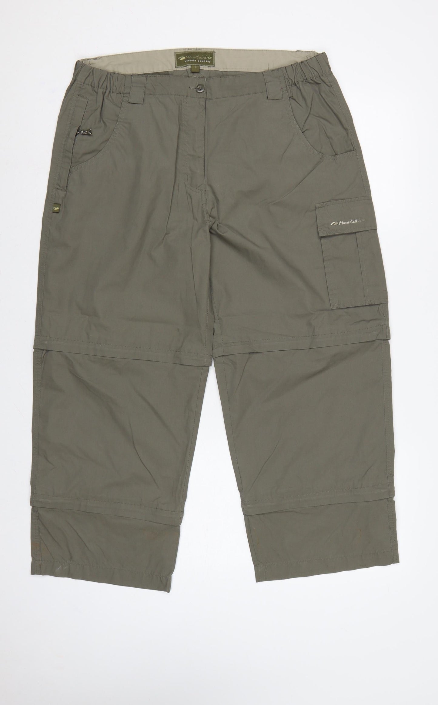 Mountainlife Women’s Grey Size 16 Convertible Cargo Trousers