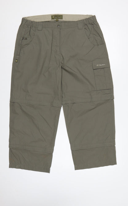 Mountainlife Women’s Grey Size 16 Convertible Cargo Trousers