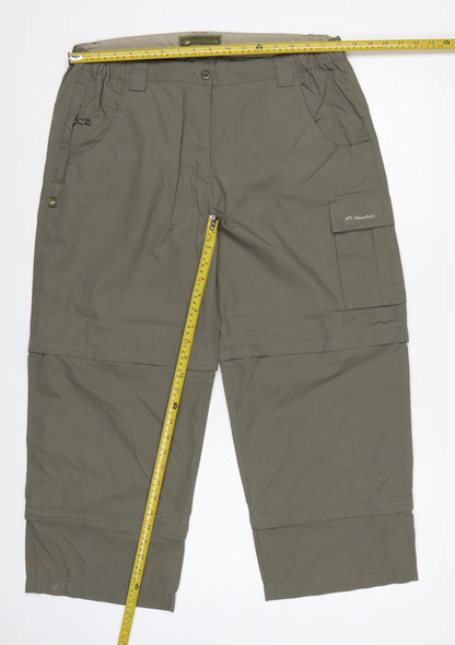 Mountainlife Women’s Grey Size 16 Convertible Cargo Trousers