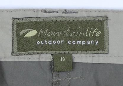 Mountainlife Women’s Grey Size 16 Convertible Cargo Trousers