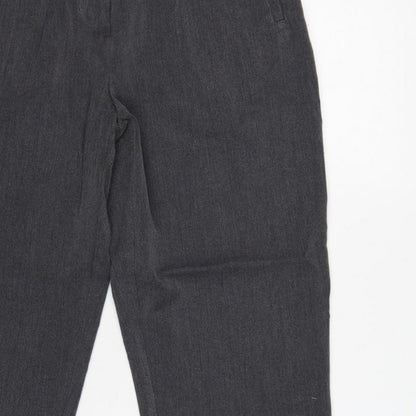Zara Women’s Grey High Rise Tapered Tailored Trousers UK 12