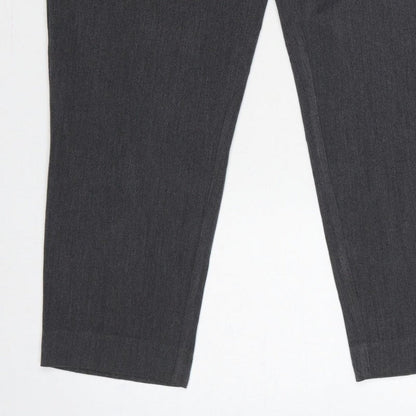 Zara Women’s Grey High Rise Tapered Tailored Trousers UK 12