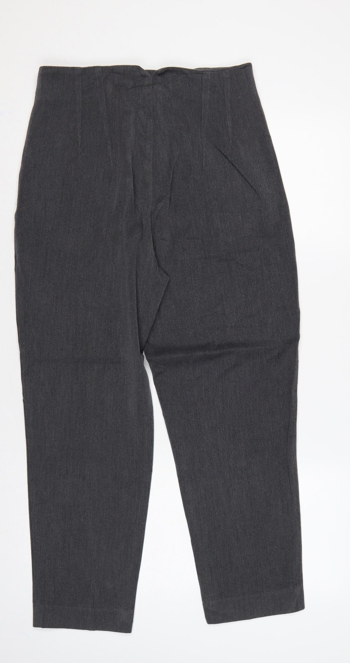 Zara Women’s Grey High Rise Tapered Tailored Trousers UK 12