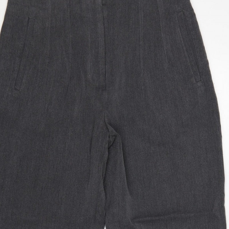 Zara Women’s Grey High Rise Tapered Tailored Trousers UK 12