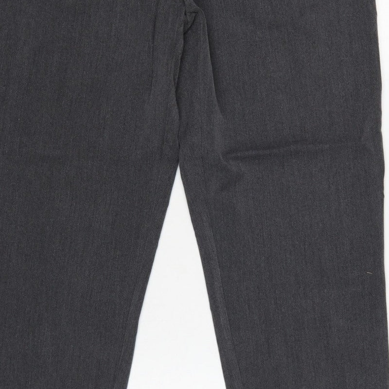 Zara Women’s Grey High Rise Tapered Tailored Trousers UK 12