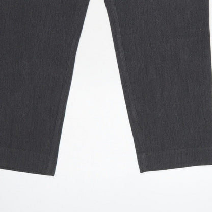 Zara Women’s Grey High Rise Tapered Tailored Trousers UK 12
