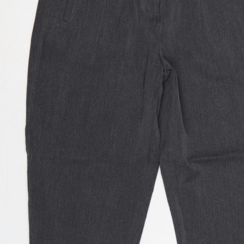 Zara Women’s Grey High Rise Tapered Tailored Trousers UK 12