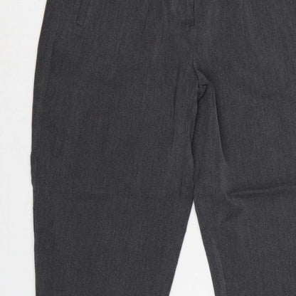 Zara Women’s Grey High Rise Tapered Tailored Trousers UK 12