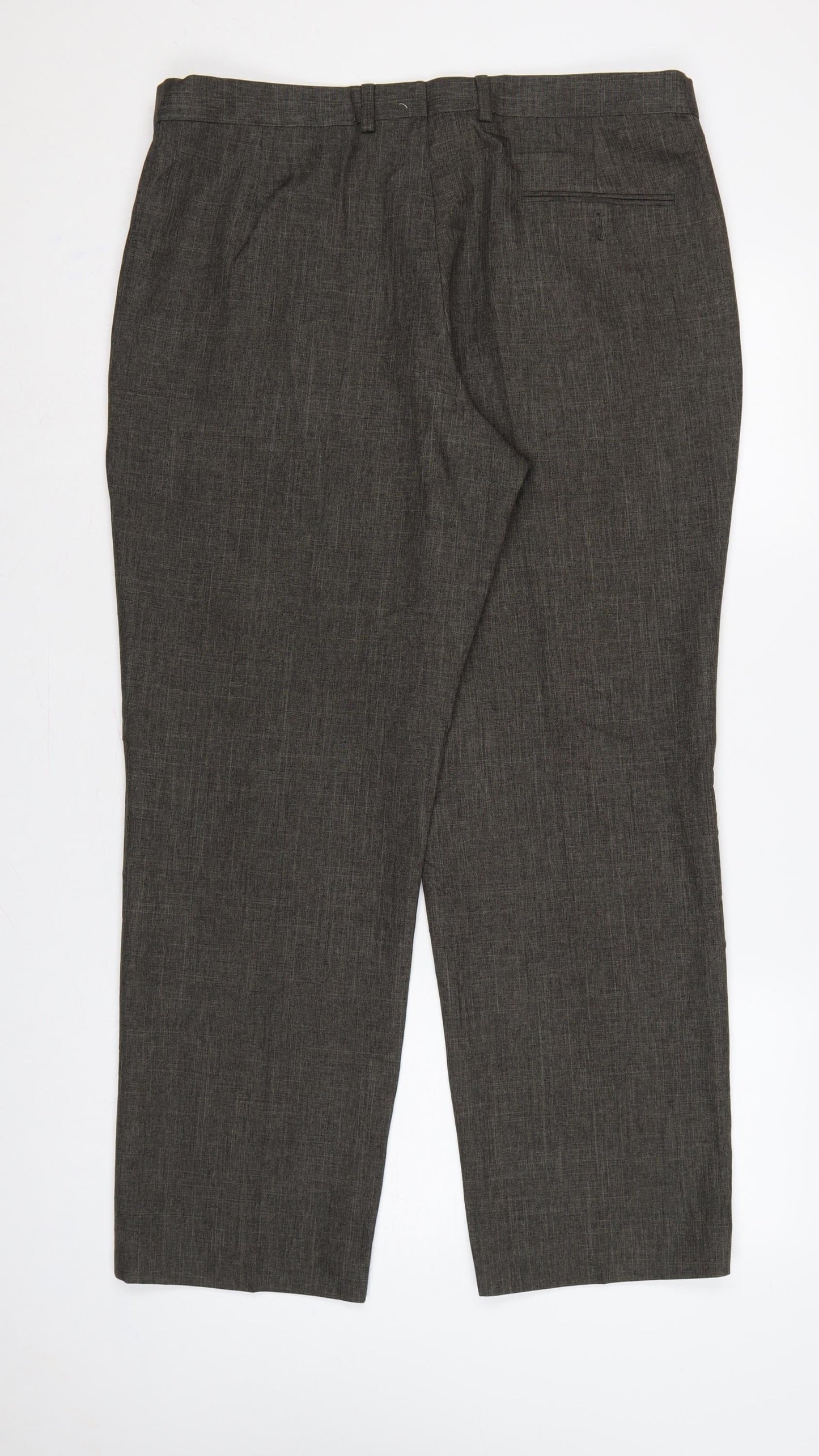 Marks and Spencer Men Grey 36 29 Straight Dress Trousers