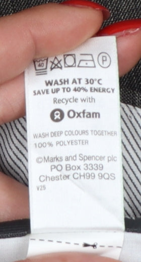 Marks and Spencer Men Grey 36 29 Straight Dress Trousers