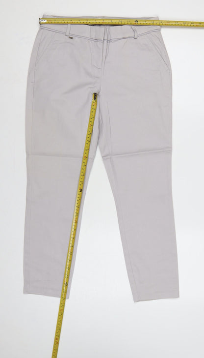 Wallis Women’s Grey UK 10 Tapered Cotton Stretch Work Trousers