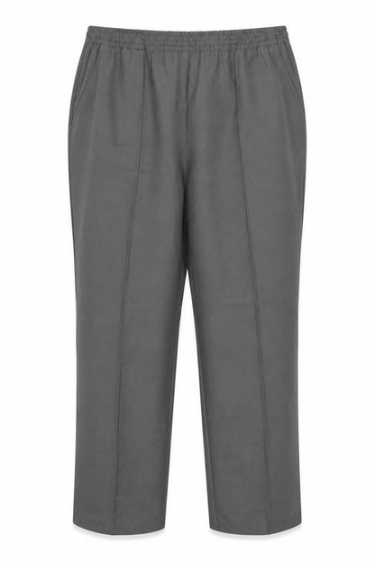 Damart Women’s Grey UK 20 Straight Leg Elastic Waist Trousers