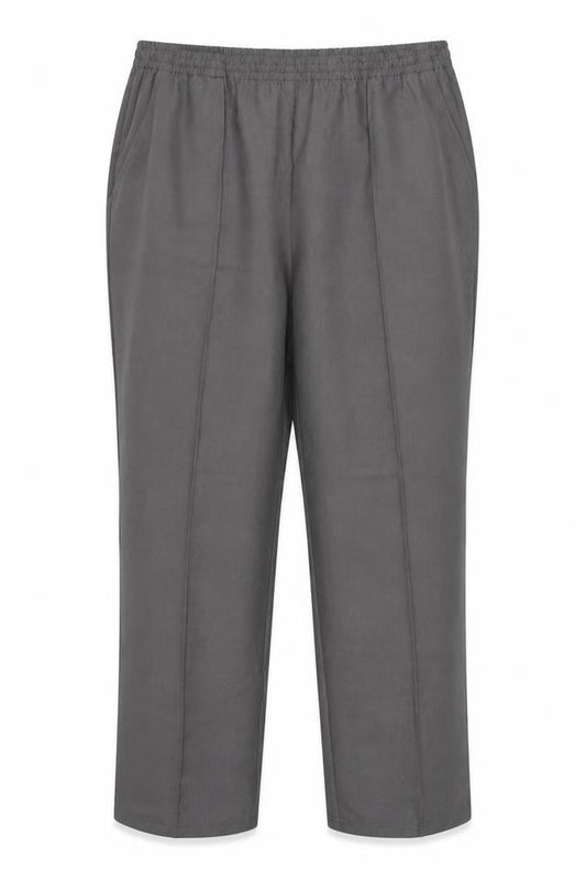 Damart Women’s Grey UK 20 Straight Leg Elastic Waist Trousers