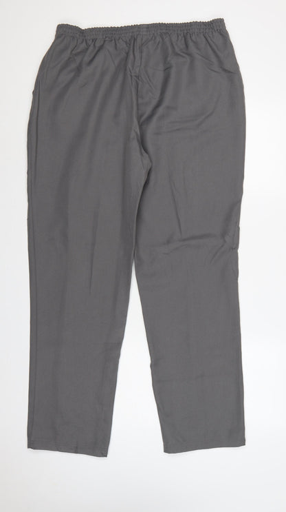 Damart Women’s Grey UK 20 Straight Leg Elastic Waist Trousers
