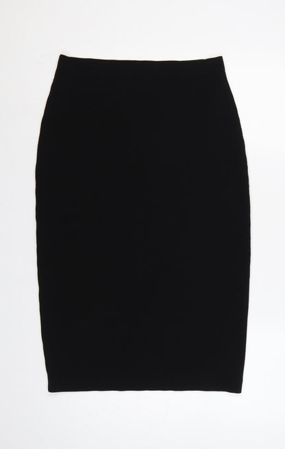 Oska Women Black UK 14 Midi Straight Pencil Stretch Skirt
